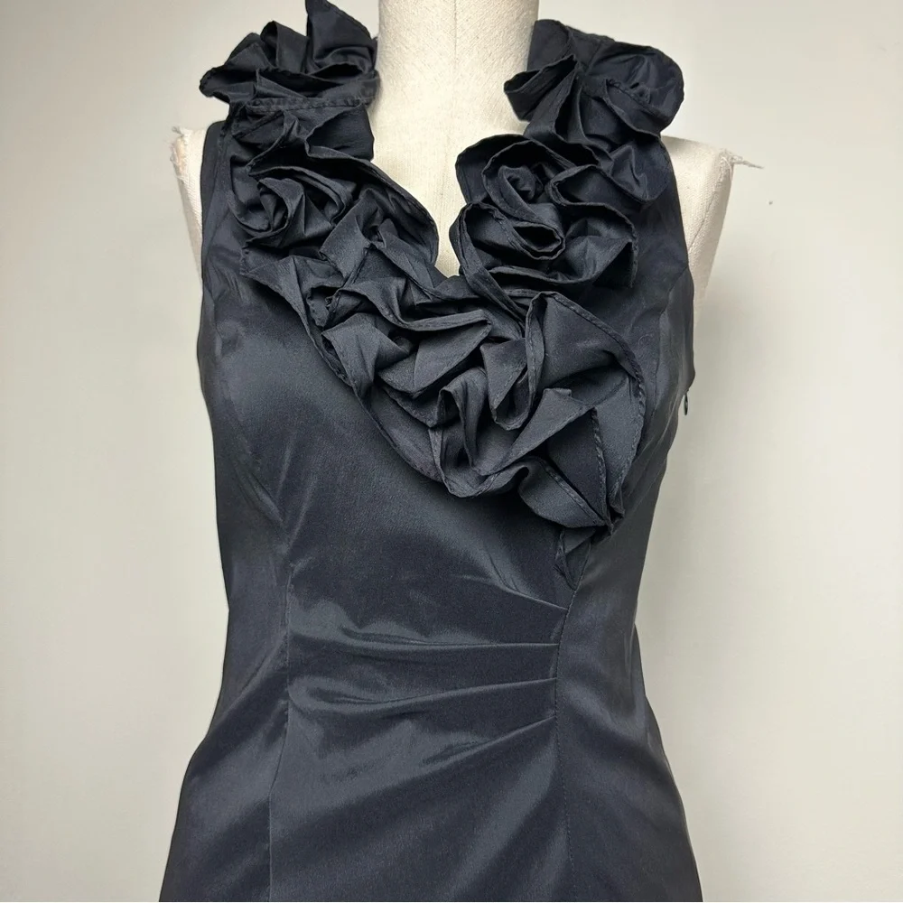 Xscape Ruffle Neck Dress - Picture 4 of 12